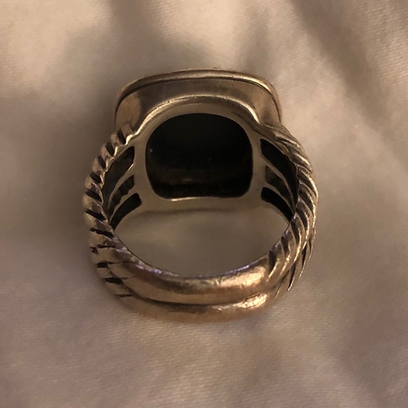 David Yurman Albion ring, hematite, 20 diamonds - Picture 3 of 3